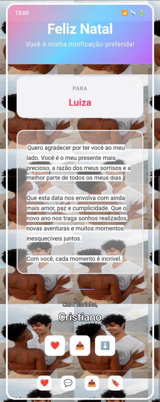 Modelo de Cartão: Casal 3